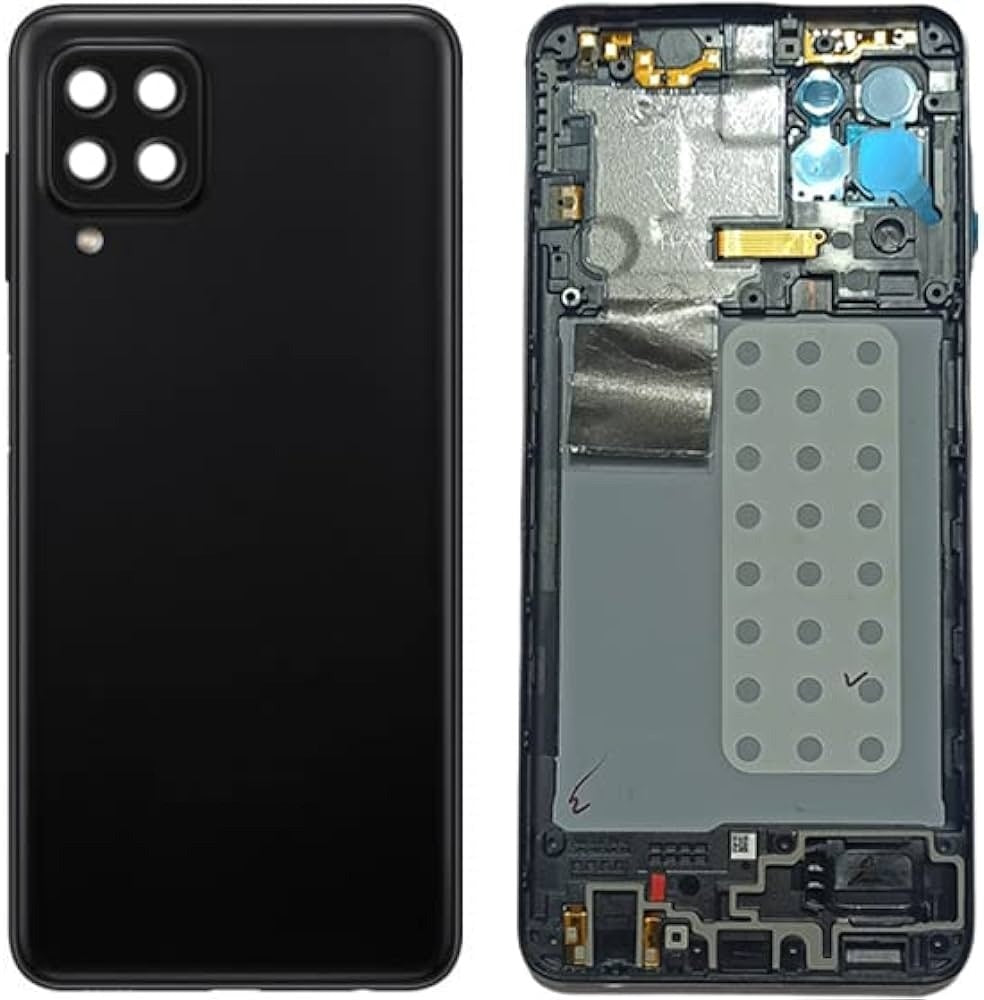 Back Panel with Middle Ring for Samsung Galaxy A22 4G  Black Zeespares Back Panel with Middle Ring for Samsung Galaxy A22 4G  Black Zeespares